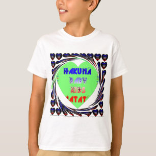 赤ちゃん ルミナスハート ハクナマタタ ベイビー キッズ デザイン Tシャツ