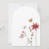 赤ちゃん 咲いたよ ワイルドフラワー ほんのりピンク 招待状 (裏面)