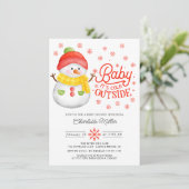 赤ちゃん 外は寒いよ ウィンター ベイビー シャワー 招待状 (スタンド正面)