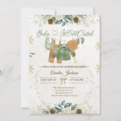 赤ちゃん 外は寒いよ ベイビーシャワーのご招待 招待状 (正面)