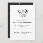 赤ちゃん、外は寒いよ ホリデーパーティーの招待状 シーズンカード (正面/裏面)