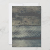 赤ちゃん 外は寒いよ！ ラスティック ウッド ウィンター シャワー 招待状 (裏面)