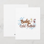 赤ちゃん 外は寒いよ 冬のカード シーズンカード (正面/裏面)
