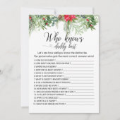 赤ちゃん、外は寒いよ。誰がパパが一番好きか、ゲームするよ 招待状 (正面)