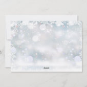 赤ちゃん 外は寒いよ 雪の結晶 写真 クリスマス (裏面)