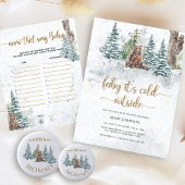 赤ちゃん 外は寒い クマ 赤ちゃんのシャワー 招待状