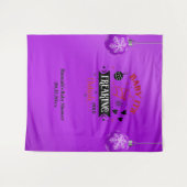 赤ちゃん 外は寒い パープル ベイビー シャワー タペストリー (正面(横))