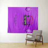 赤ちゃん 外は寒い パープル ベイビー シャワー タペストリー (インサイチュ(横))