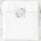 赤ちゃん 外は寒い ブルー ウィンター シャワー スプリンクル スクエアシール (バッグ)