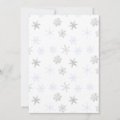 赤ちゃん 外は寒い ベビーシャワー 招待状 (裏面)