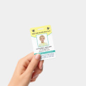 赤ちゃん 子ども 写真 名前 ID 識別カード バッジ (手持ち)