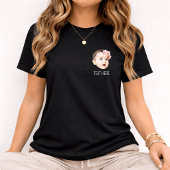 赤ちゃん 子供 猫 犬 ポケット 顔 写真 面白い Tシャツ