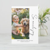 赤ちゃん＆犬　幸せいっぱい　ホリデーグリーティングカード シーズンカード (スタンド正面)
