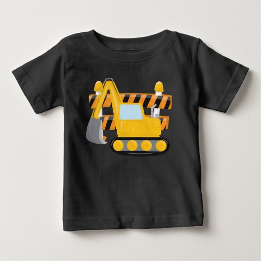 赤ちゃん 男の子 かわいい 建設 Tシャツ (正面)
