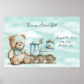 赤ちゃん 男の子 テディベア おもちゃのバスケット ポスター (正面)