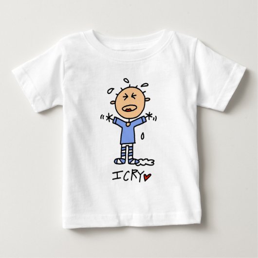 赤ちゃん 男の子 泣き顔 Tシャツ ギフト (正面)
