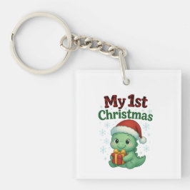 赤ちゃん 男の子 私の1st クリスマス ディノ キーホルダー