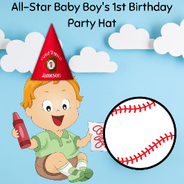 赤ちゃん 男の子 1歳の誕生日 パーティーハット