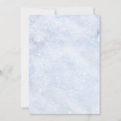 赤ちゃん 雪の結晶 冬のベイビーシャワー 招待状 (裏面)