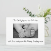 赤ちゃん,黒,白,足,手,写真,大きい,... 招待状 (スタンド正面)