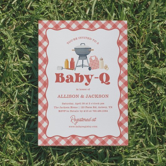 赤ちゃんQ バックヤード BBQ ベビーシャワー 招待状