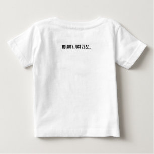 赤ちゃんTシャツ - おもしろい寝てる熊の警備員オフデューティー ベビーTシャツ