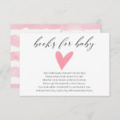 赤ちシンプルゃん用の水彩ピンクハート本 エンクロージャーカード (正面/裏面)