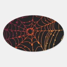 赤っぽいグラデーションスパイダーウェブ