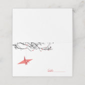 赤つる折り紙紙クレーズアジア結婚ズ プレイスカード (外部開封)