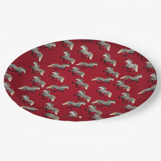 赤でアストリッド ペーパープレート (アングル)