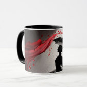 赤でバレエ マグカップ (正面左)