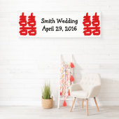 赤で二重の幸福 横断幕 (インサイチュ)