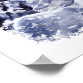 赤で山を滑り降りる ポスター (角)