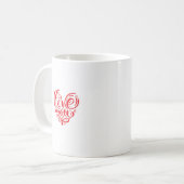 赤で愛する コーヒーマグカップ (正面左)