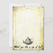 赤で服を着る茶パーティの招待状 招待状 (裏面)