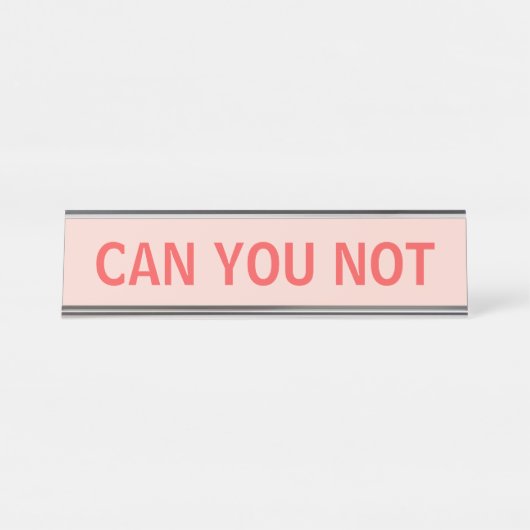 赤で皮肉なタイポグラフィを言わないか デスクネームプレート (正面)