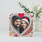 赤とかわいらしターコイズハートフレーム (スタンド正面)