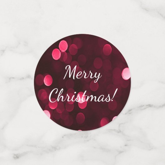 赤とかわいらし緑のメリークリスマス《写真》ぼけ味灯 コンフェッティ (スモール正面)