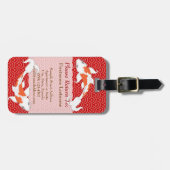 赤とかわいらし茶のコイ-ラゲッジタカスタムグの ラゲッジタグ (正面横)