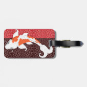 赤とかわいらし茶のコイ-ラゲッジタカスタムグの ラゲッジタグ (裏面横)