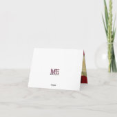 赤とアイボリーのバラの感謝カード サンキューカード (裏面)