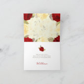 赤とアイボリーのバラの感謝カード サンキューカード (内部)