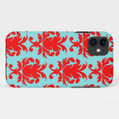 赤とアクアの美しいダマフォーマルスク Case-Mate iPhoneケース (裏面(横))