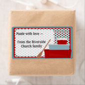 赤とアクアキッチンラベル ラベル (インサイチュ)