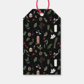 赤とエレガント白のスクリプトタイポグラフィ ギフトタグ (裏面)