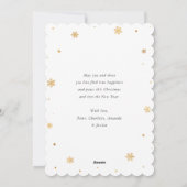 赤とエレガント金ゴールドの写真メリークリスマス シーズンカード (裏面)