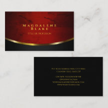 赤とエレガント黒の大理石(金ゴールドアクセント付)