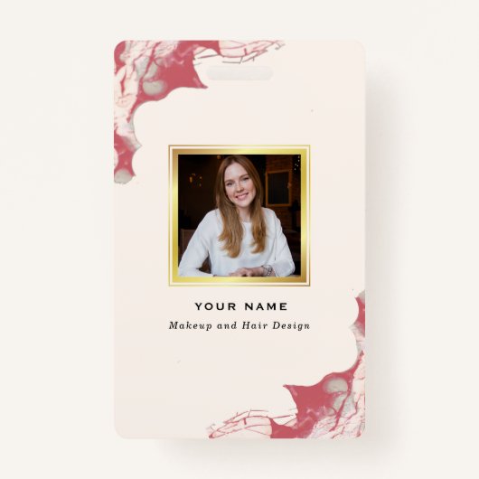 赤とエレガント黒の水色バッジ バッジ (正面)