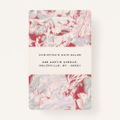 赤とエレガント黒の水色バッジ バッジ (裏面)