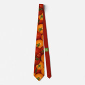 赤とオレンジのさくらんぼトマト ネクタイ (正面)